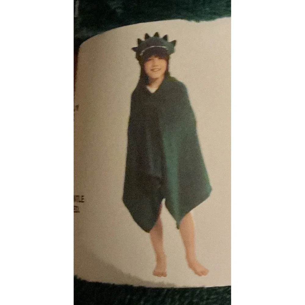 Festive Voice Kids Hooded Dino Blanket, 55.1